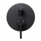 Round Matte Black Water Spout And Fixed Hand Shower Bathroom Set  Bathtub tap With Wall Mixer